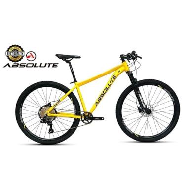 Imagem de Bicicleta Aro 29 Nero 5 Peças Inteira Absolute 12v Hollowtech Freio a Disco Hidráulico k7 11/52 Garfo Trava no Guidão (Amarelo, 19)