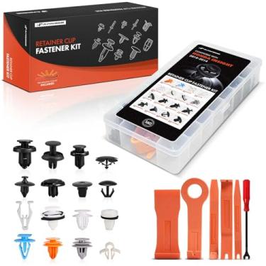 Imagem de A-Premium Kits de clipes de acabamento de para-choque de 160 peças compatíveis com Honda Insight 2010-2014 - Rebite de pino de acabamento do corpo específico do veículo - serve para frente e mais