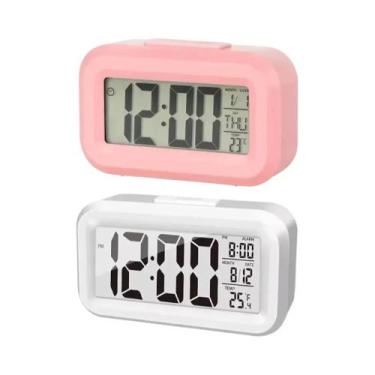 Imagem de Despertador Digital LED Com Luz De Fundo Snooze Data Time Calendar Mul