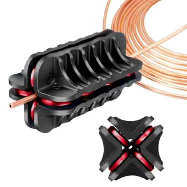 Imagem de Alisador de tubos de 3/40.6 cm - Ferramenta de alisador de linha de freio portátil e linha de combustível compatível com cobre, aço inoxidável, aço, tubo de alumínio - vermelho