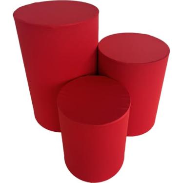Imagem de Capa de Cilindro Para Decoração Festa Veste Fácil - Kit Capa Para Cilindro multicolorido(VERMELHO)
