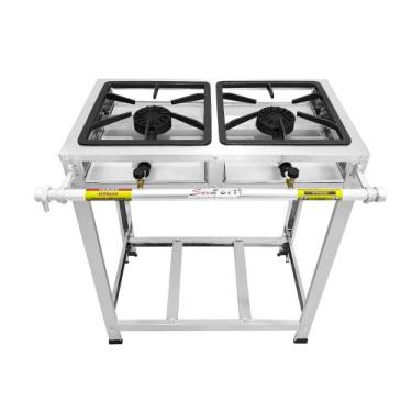 Imagem de Fogão de 2 bocas ferro fundido alta pressão iron - SeveFort Grill