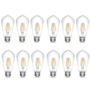 Imagem de Lâmpada LED NOTOC Vintage Edison 4W 450lm 2700K E26 120V Pacote com 12