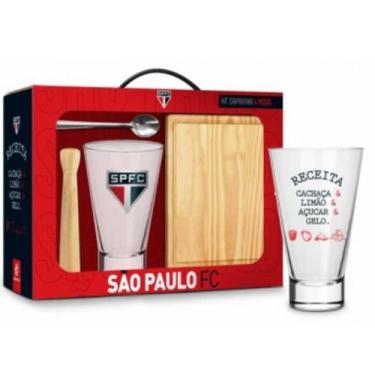 Imagem de Kit Copo Caipirinha Grande - Sao Paulo Fc Oficial - Brasfoot Presentes