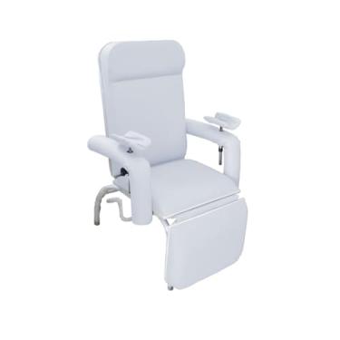 Imagem de Poltrona Hospitalar Luxo Para Coleta Reclinável Branca