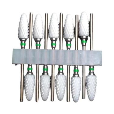 Imagem de Conjunto De Brocas De Cerâmica Para Unhas, 10 Peças Para Máquina Elétr