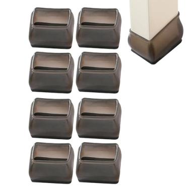 Imagem de Kit 8 Protetores de Pé para Móveis, Retangular, Silicone com Feltro