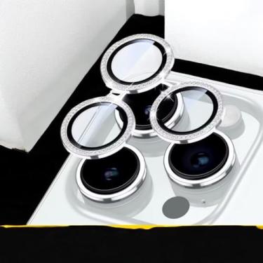 Imagem de KIT Protetor De Lente Da Câmera iPhone 16e 16/16 Plus/ 16 Pro /16 Pro Max Anel de Vidro Temperado (DOURADA, IPHONE 16) (ip 16 prateado)