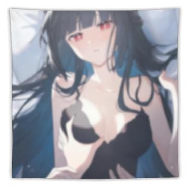 Imagem de LIEGBMEU Sexy Bikini Hot Anime Girl Tapeçaria 152.4 cm x 152.4 cm Interior Exterior Wall Quilt Art Decoração de Tapeçaria Caprichosa, AF130