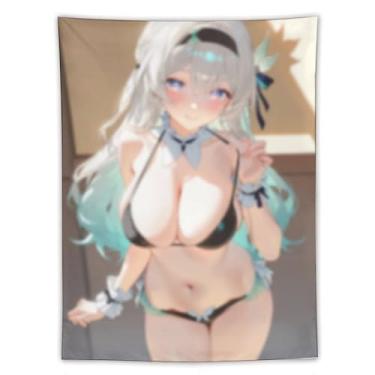 Imagem de LIEGBMEU Tapeçaria Sexy Hot Anime Girl 152.4 cmx203.2 cm Wall Quilt Art Whimsical Tapestry DecorationAF078