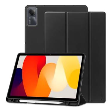 Imagem de Capa Smart Flip para Redmi Pad SE, 11 Polegadas 2023/2024, com Suporte para Caneta, Função Liga/Desliga (Preto)