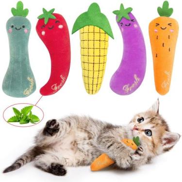Imagem de Brinquedos Catnip ETEKYER para gatos, dentição interna, limpeza, masti