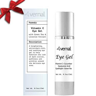 Imagem de Vernal Creme antirugas para os olhos – Creme para os olhos com infusão de vitamina C e ácido hialurônico, creme para olhos para olheiras, inchaço, bolsas sob os olhos, pés de galinha e linhas finas