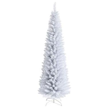 Imagem de Lápis GOFLAME de árvore de Natal branco de 7 pés com 240 pontas de gal