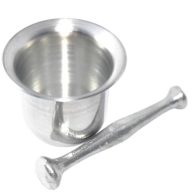 Imagem de Almofariz Pilão Socador de Alho em Aluminio - Mania de Alumínio