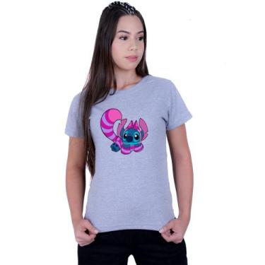 Imagem de Camiseta Baby Look Feminina Lilo Stitch Raposa - Lafre, Cinza, G