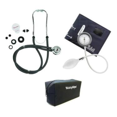 Imagem de Kit Esfigmomanometro Welch Allyn Durashock Ds44 + Estetoscopio Duplo +