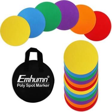 Imagem de Marcadores Poly Spots Emhumn 22,9 cm para piso de academia (12 unidade