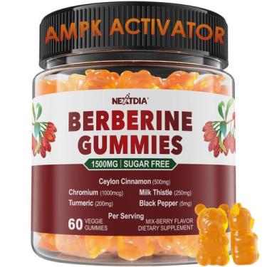 Imagem de Suplemento Nextdia Berberine Gummies 1500 mg com canela de Ceilão