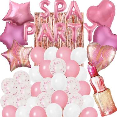 Imagem de Decorações de festa DUFACAI Spa Theme Birthday 46 peças