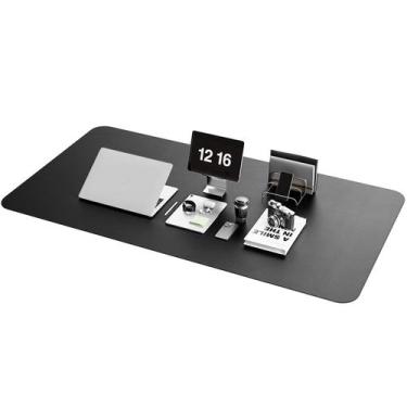 Imagem de Almofada de mesa Ysagi impermeável de couro PVC 120 x 60 cm preta