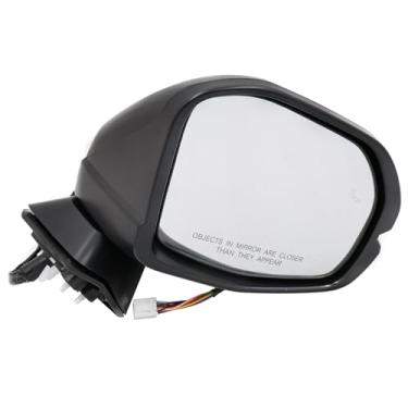 Imagem de XQSMWF Espelho externo do lado direito do passageiro preto compatível com Honda HR-V 2023-2025 com ponto cego de vidro dobrável manual e luz de seta aquecida 8 pinos # 762083W0A43 762083W0A42