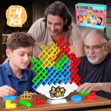Imagem de Stack Attack Game BBNote 64 unidades para adultos e crianças com Tetra