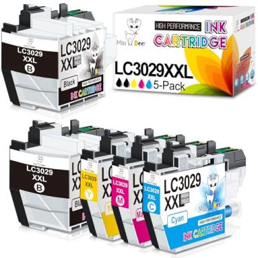 Imagem de Miss Deer Cartuchos de tinta LC3029, pacote com 5, substituição compatível com Brother LC3029XXL LC 3029 XXL alto rendimento para impressora MFC-J5830DW MFC-J5830DWXL MFC-J5930DW MFC-J6535DW