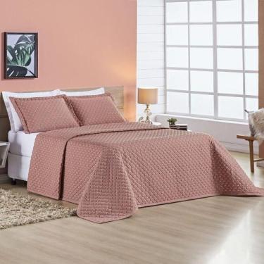 Imagem de Cobre Leito 200 Fios Queen Ravena 03 Peças - Rose - BIA ENXOVAIS