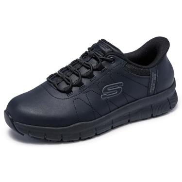 Imagem de Skechers Tênis feminino Work Hands Free Slip Ins Nampa-Cottonbud Bungee Athletic Sr Food Service, Preto, 38