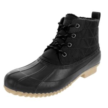 Imagem de Bota feminina acolchoada de nylon Winley da London Fog, Black Nylon, 6