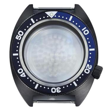 Imagem de FEIYASHI Relógio de vidro safira de 41 mm 10 ATM para NH35 NH34 NH36 Movimento Skx Modificado Abalone Peças de relógio, NH35 34 36 38 Movimento + anel capítulo preto escuro 6, Caixa de relógio de luxo