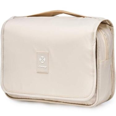 Imagem de Bolsa de higiene suspensa Narwey Travel Makeup Organizer Bege