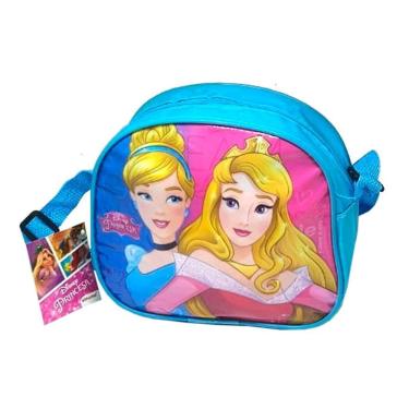 Imagem de Bolsa Com Alça Infantil Princesas - Azul