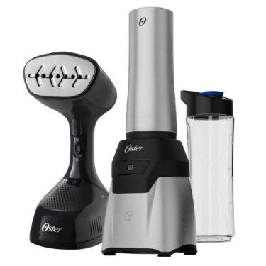 Imagem de Kit Blender Power Inox e Passadeira a Vapor Oster, 110V