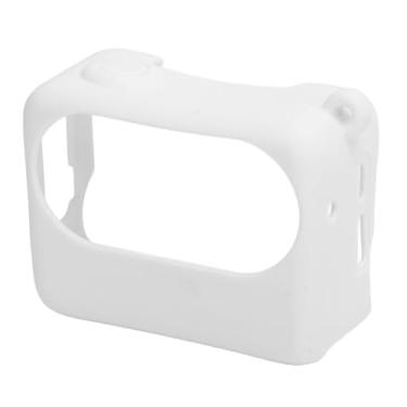 Imagem de Capa de silicone para câmera Insta 360 GO 3S, capa protetora de carregamento com cordão de tampa de lente, proteção total à prova de choque para acesso rápido a suportes de tela (branca)