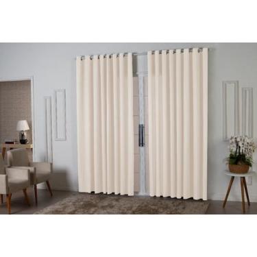 Imagem de Cortina Roma 3,00x2,20 Quarto Sala Escritorio Palha - Imperial Moda Ca