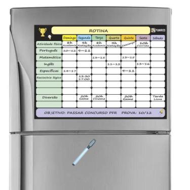 Imagem de Planner Magnético Para Geladeira Rotina Tarefas Estudo 30X42 - PLANIRI