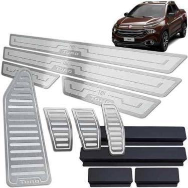 Imagem de Descanso Pedaleira Manual Soleira Fiat Toro 2016 2021 Prata