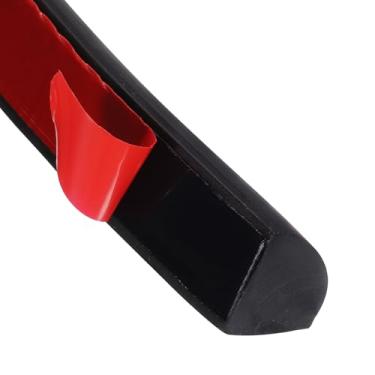 Imagem de HARFINGTON Acabamento de parede de molde redondo flexível 1,8 cm x 2,2 cm x 609,6 cm Tira de acabamento moldada com borda de borracha dobrável para canto piso de teto banheiro bancada, preta