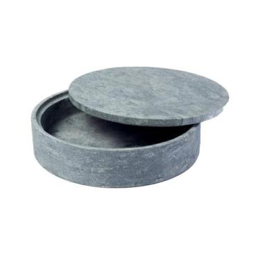 Imagem de Estojo Multiuso Decoração Porta Treco em Pedra Sabão 18x5cm - Industri