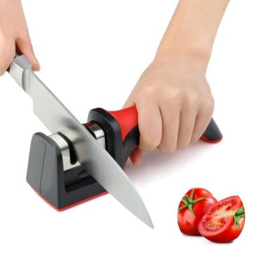 Imagem de Afiador Amolador De Facas Tesouras 3 Em 1 Profissional Faca