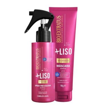Imagem de Kit Liso Perfeito Spray e Máscara 90g Mais Liso-Bio Extratus