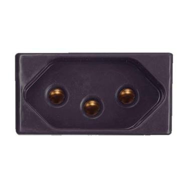 Imagem de Tomada 10a 2p+t Grafite Tramontina - Sistema Modular 250v