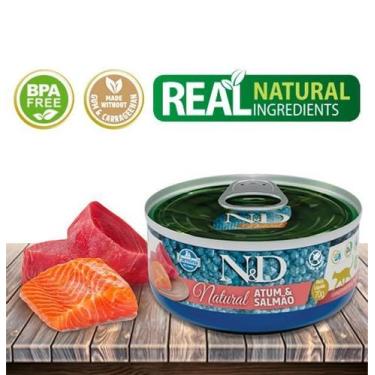 Imagem de Ração Úmida N&D Natural Atum E Salmão Gatos Adultos - 70Gr - Farmina