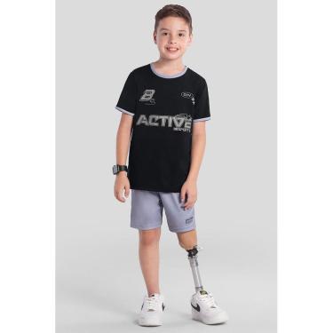 Imagem de Camiseta infantil menino em dry fit Brandili Active