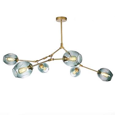 Imagem de Lustre Molecules Sputnik, abajures de vidro transparente, luminária suspensa, lustres E27, vintage, industrial, ajustável, teto, abajur transparente