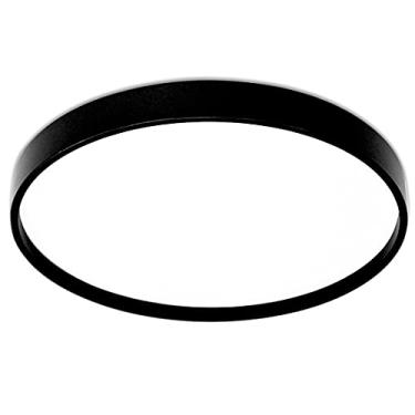 Imagem de Lustre Plafon Space Redondo Preto 33x3.5 cm 3000K