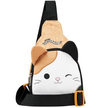 Imagem de Squishmallows Bolsa tiracolo para meninas, adolescentes, pochete de ombro, mini mochila kawaii, itens essenciais de viagem, Multi Cam, 8.7Hx6Wx2.8Dinch
