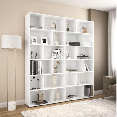 Imagem de Estante para Livros 24 Nichos Xangai Branco